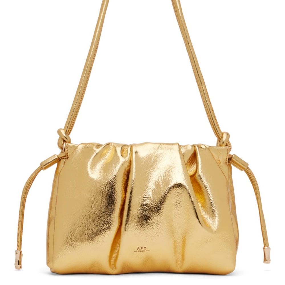 A.P.C. Gold Ninon Shoulder Bag